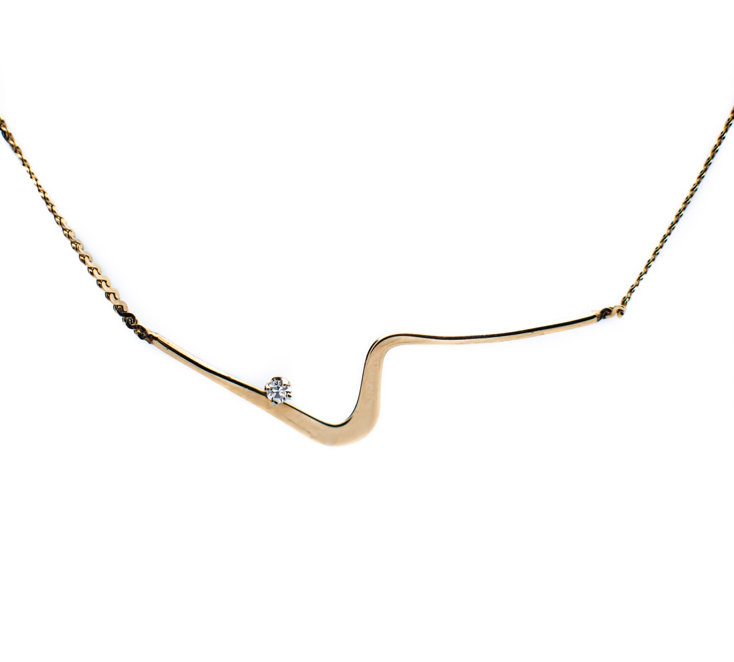 14k Gold Necklace with Diamond