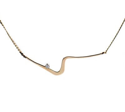 14k Gold Necklace with Diamond
