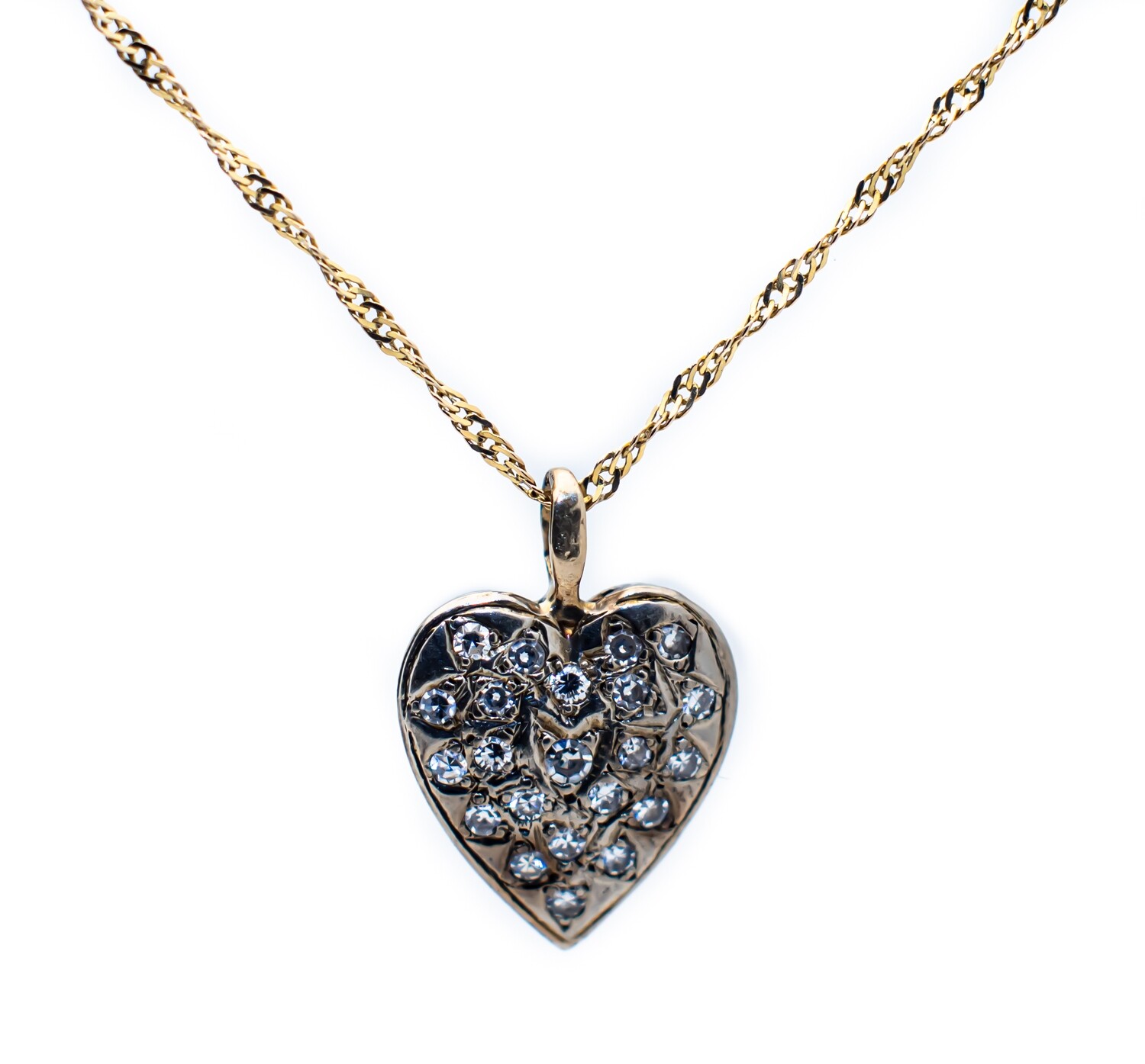 14k Gold Chain +14k Gold Pendant with Diamonds