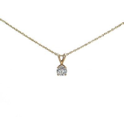 10k Gold Chain +14k Gold Pendant with Diamond
