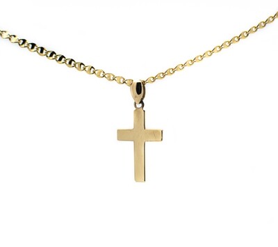 18k Gold Chain +18k Gold Cross