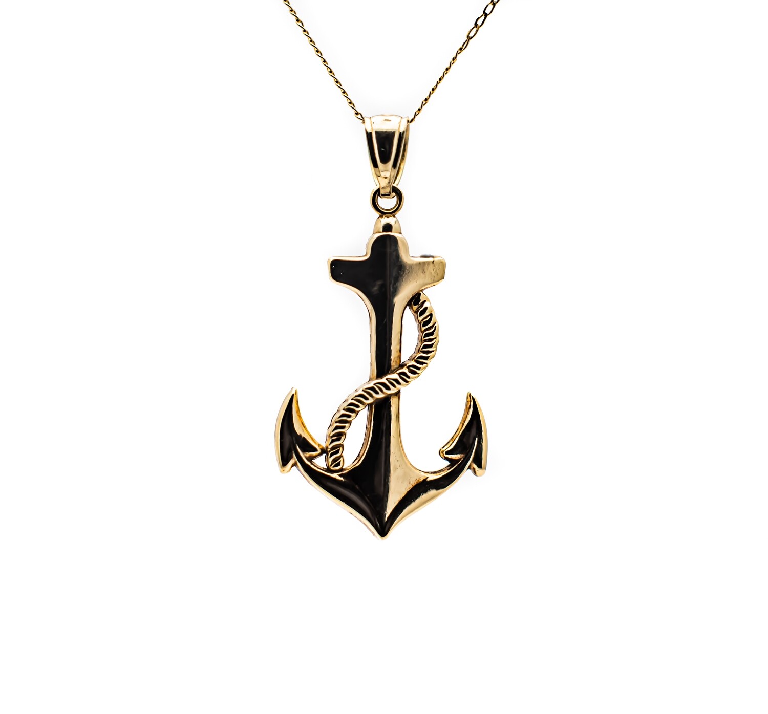 10k Gold Pendant. Anchor