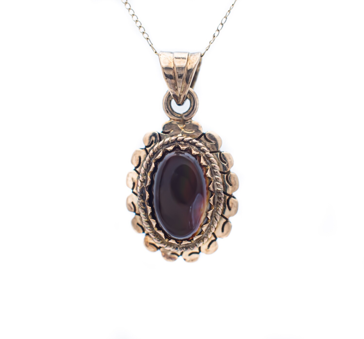 14K Gold Gemstone Pendant