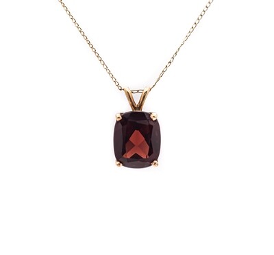 14k Gold Pendant with Garnet
