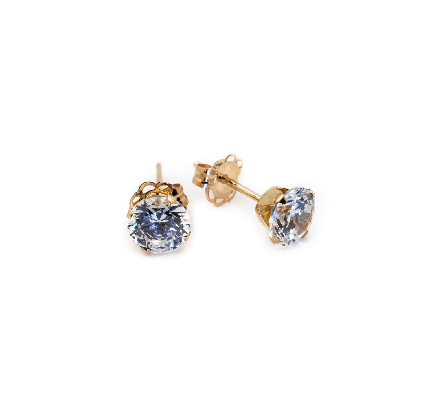 14k Gold Earrings with CZ stones