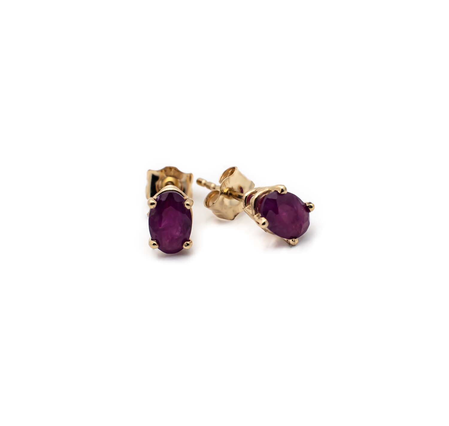 Ruby Gold Earrings