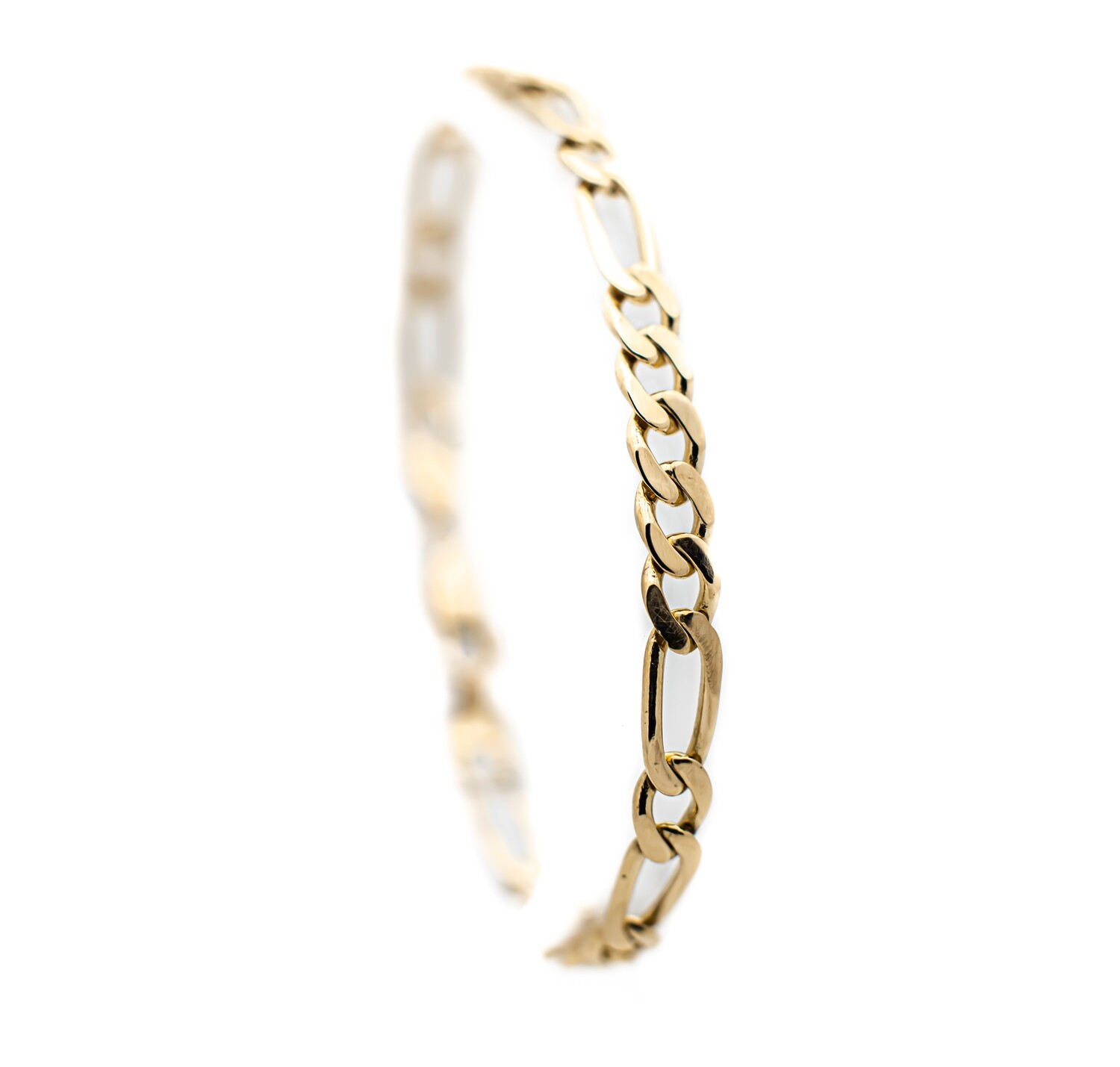 14k Yellow Gold Figaro Bracelet