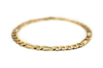 14k Yellow Gold Figaro Bracelet