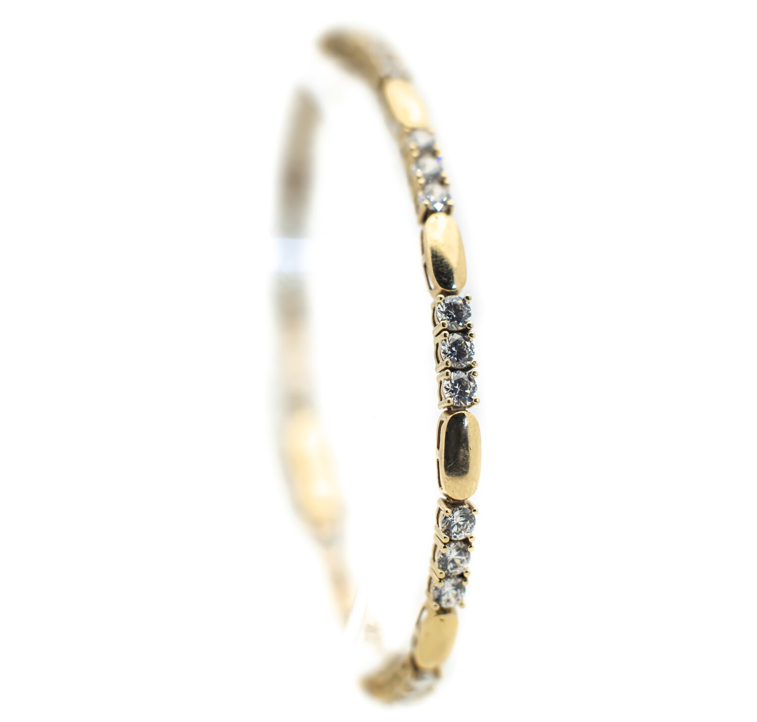 14K Gold CZ Bracelet