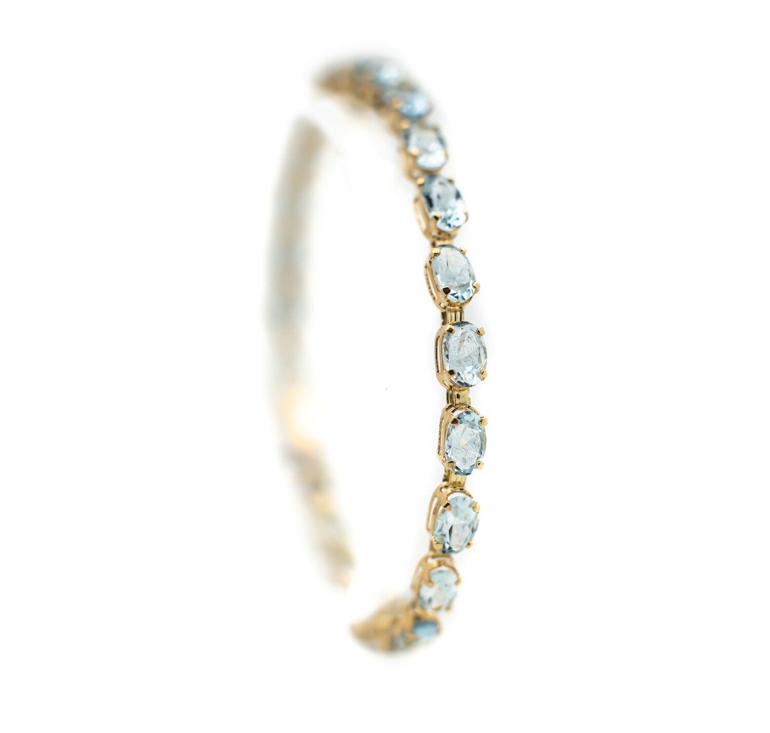 14K Gold Bracelet with CZ stones