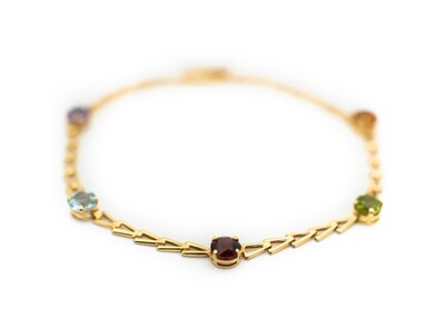 14K Yellow Gold Multi-Stone Bracelet