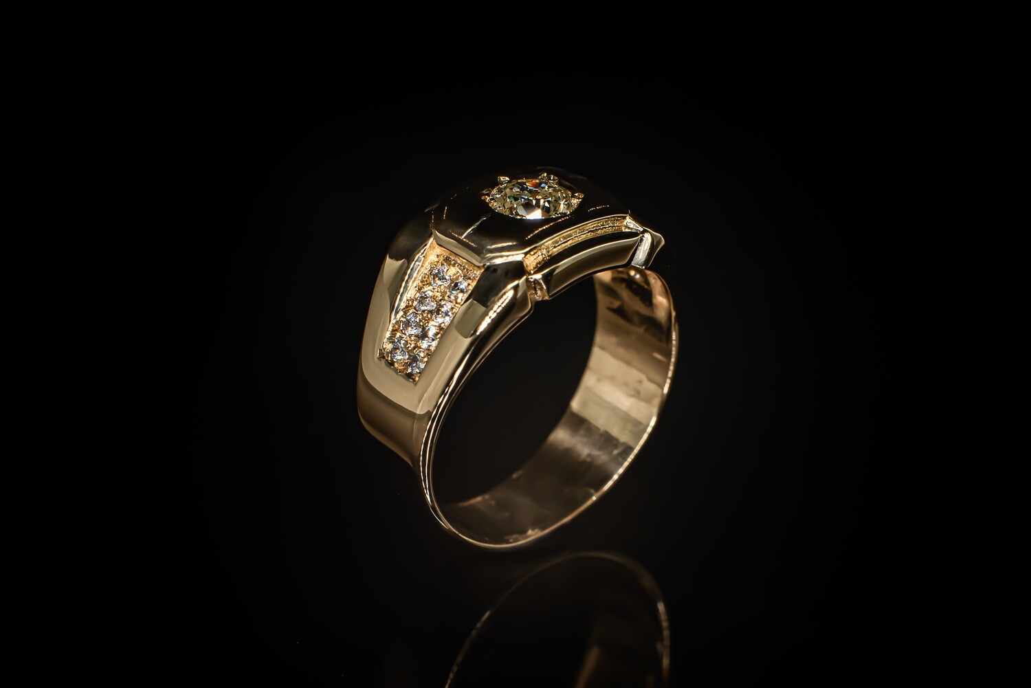 Bead Set Diamond Ring