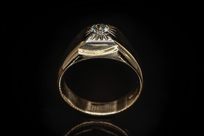 Wide Band Diamond Ring