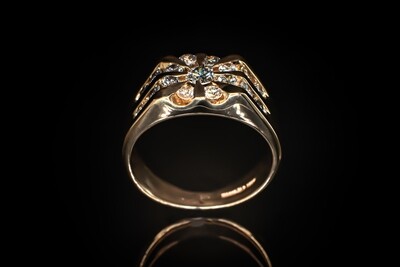 14k Gold Ring with Diamonds