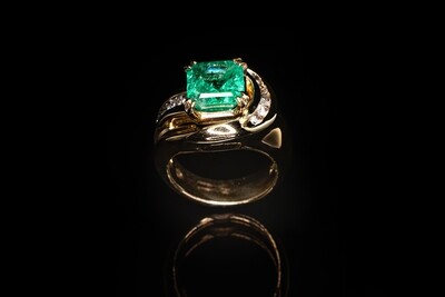 Emerald and Diamond Ring