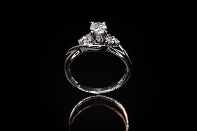 14k Gold Diamond Solitaire Ring