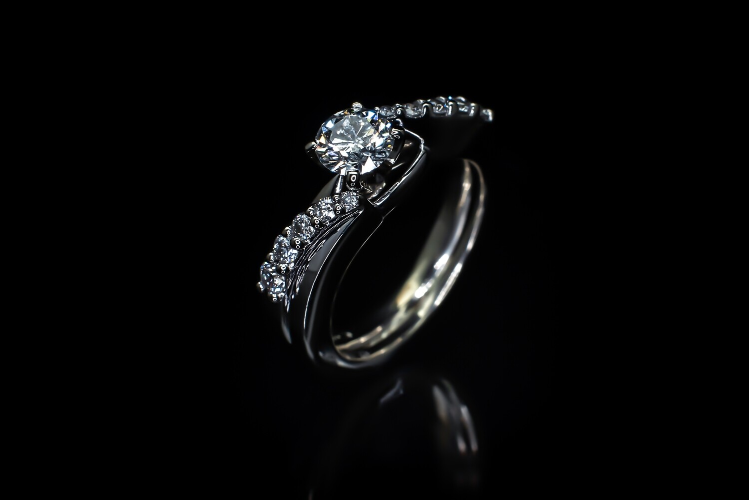 14k Gold Ring with Diamonds