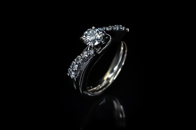 14k Gold Ring with Diamonds