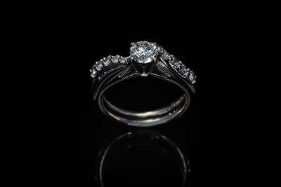 14k Gold Ring with Diamonds