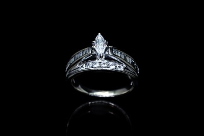 Marquise and Baguette Diamond Ring