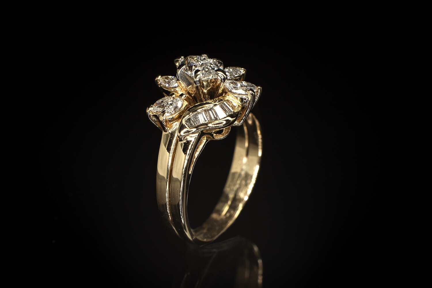 Gold Diamond Wedding Set