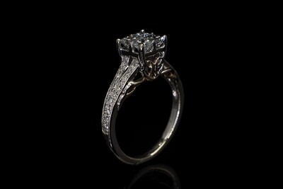 14k White and Rose Gold Diamond Ring