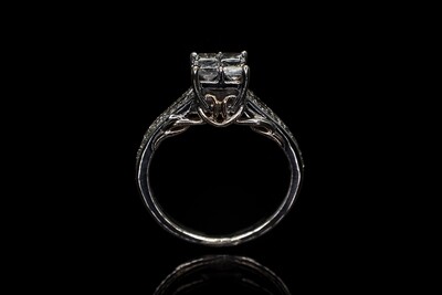 14k White and Rose Gold Diamond Ring