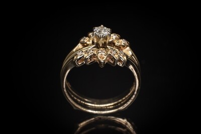 Yellow Gold Diamond Wedding Set