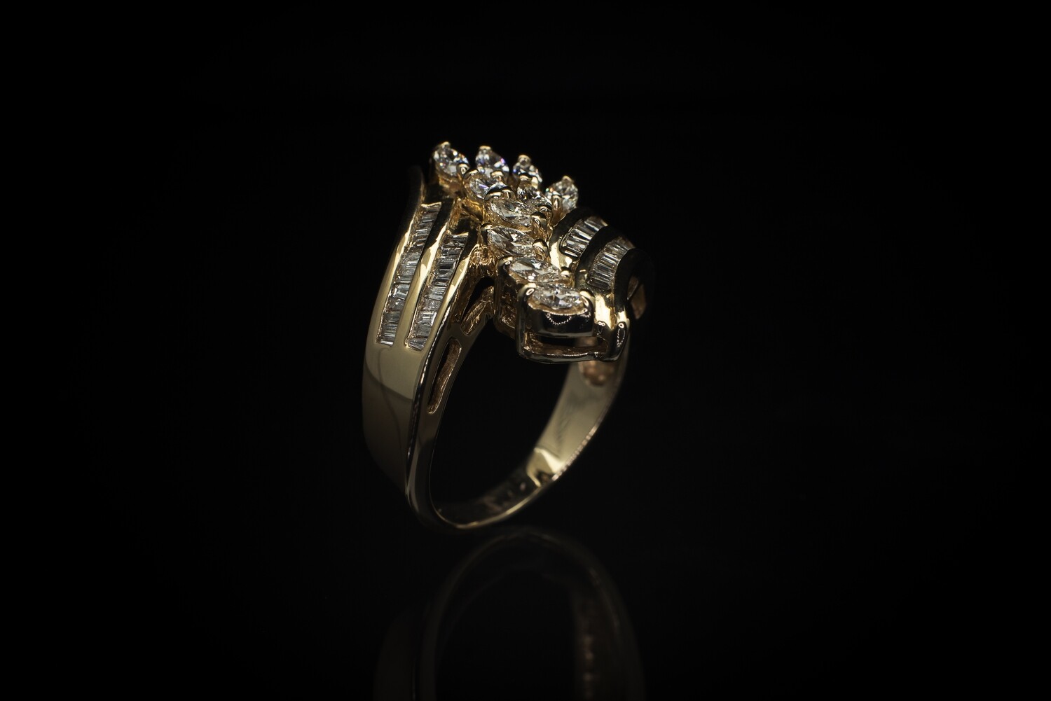 Marquise and Baguette Diamond Ring