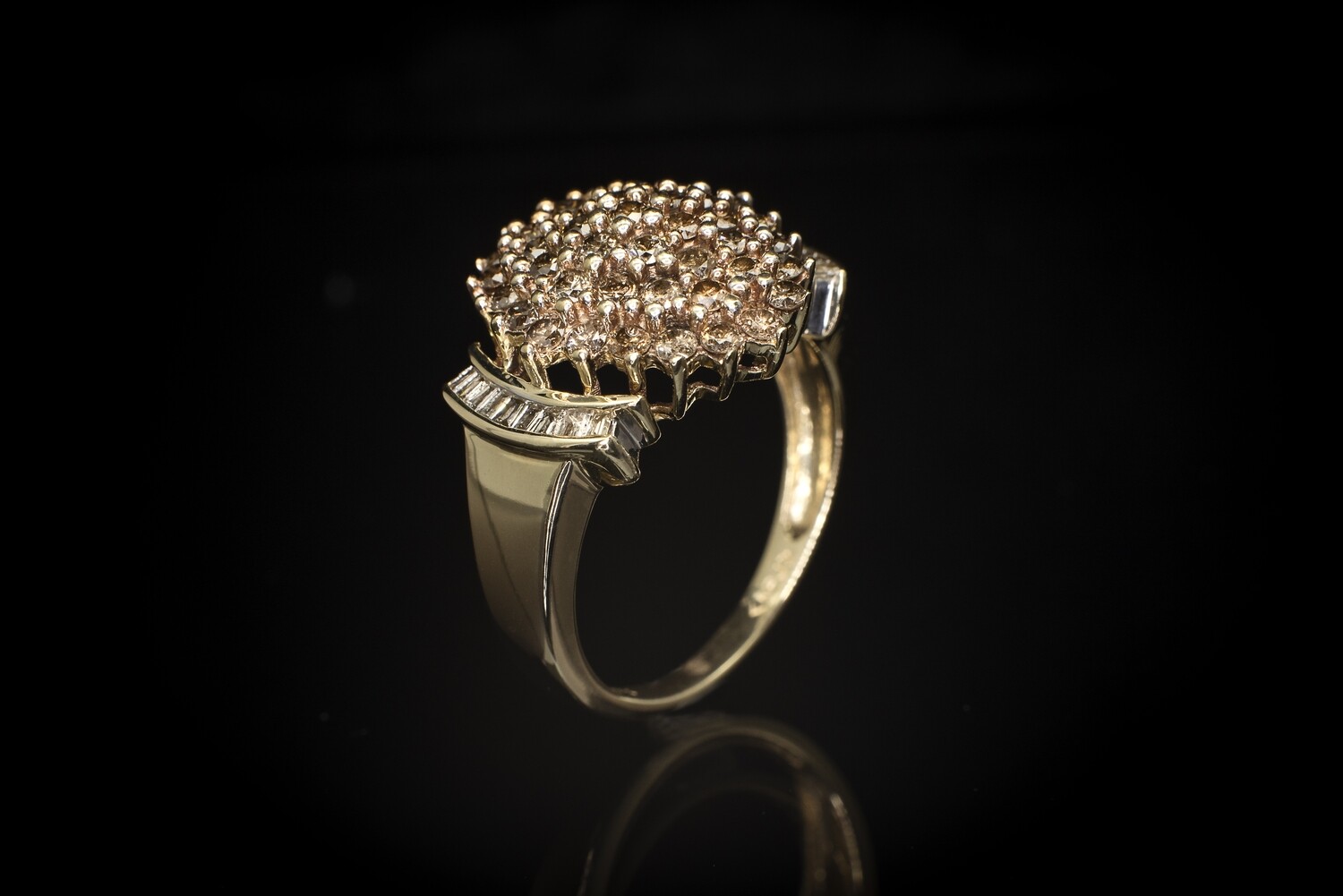 Prong Set Diamond Cluster Ring