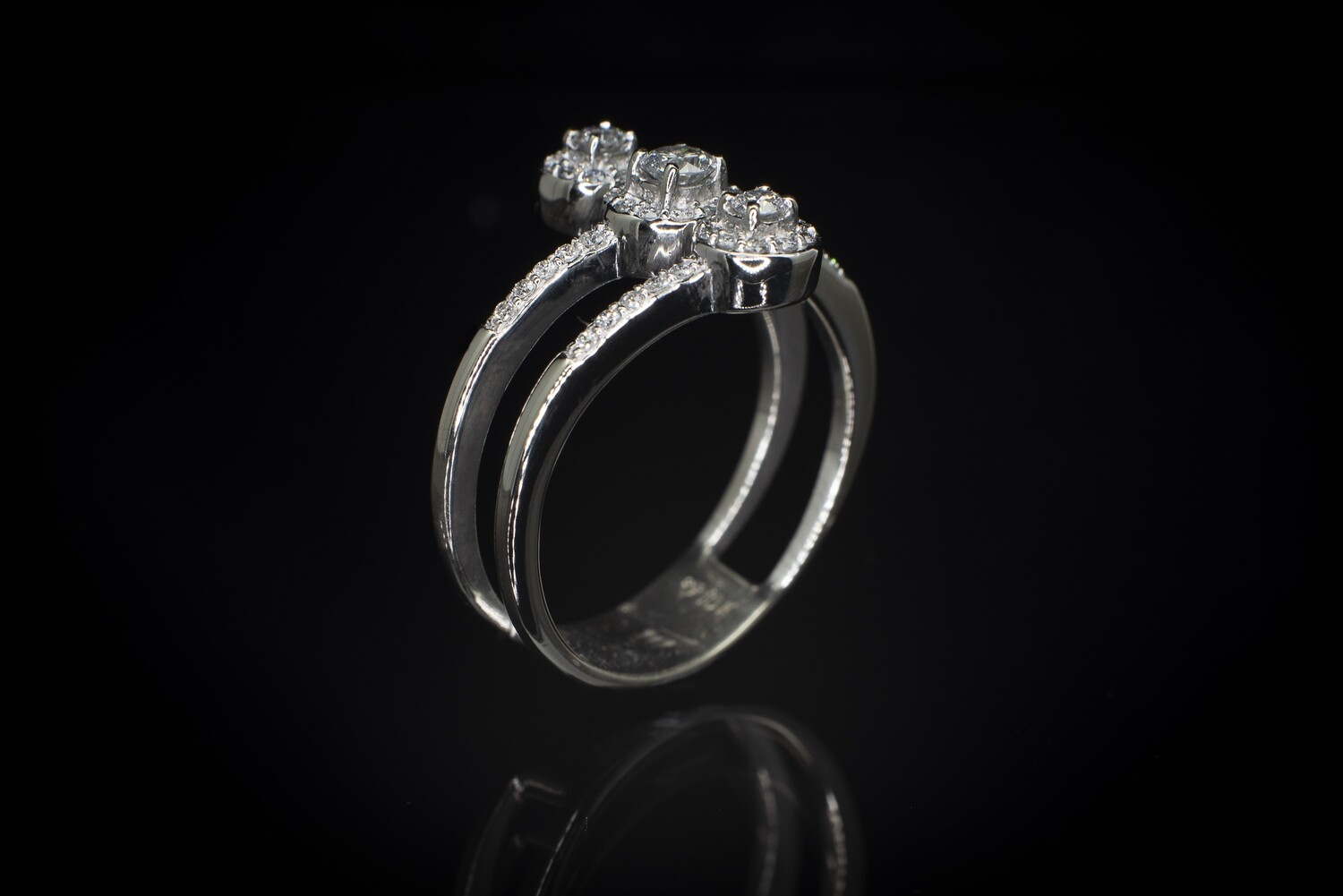 10k White Gold 55-Diamond Ring