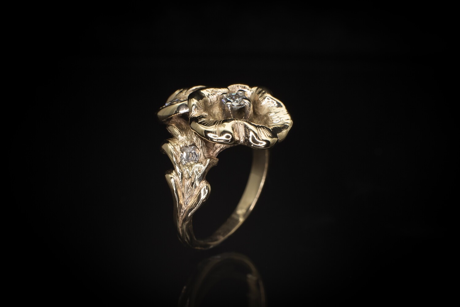 Floral Motif Diamond Ring