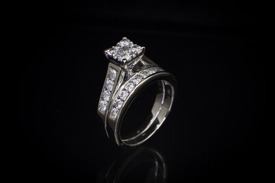 14k Gold Ring with Diamonds