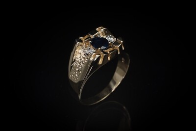 14k Gold ring with Diamonds