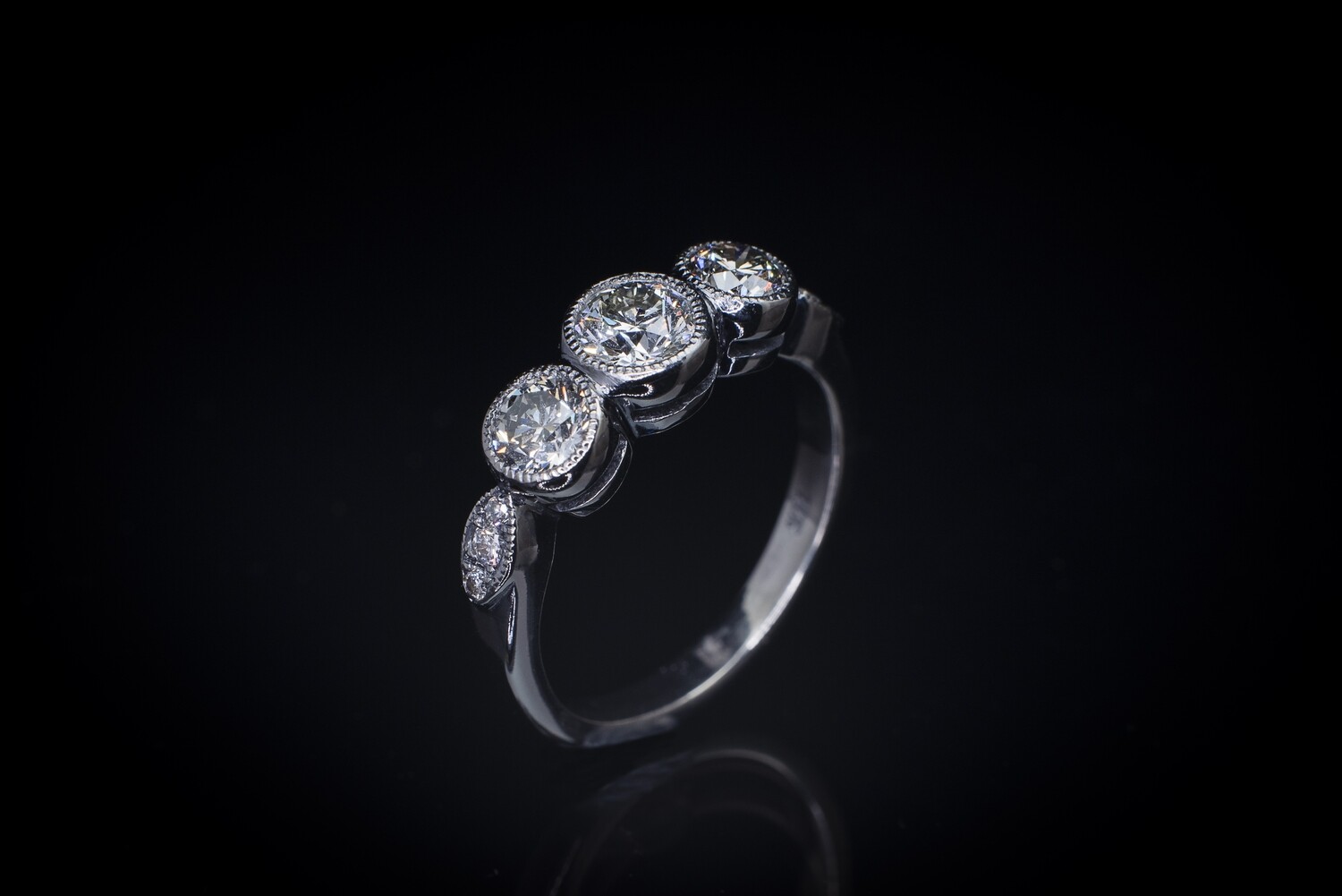 Triple Diamond Accent Ring