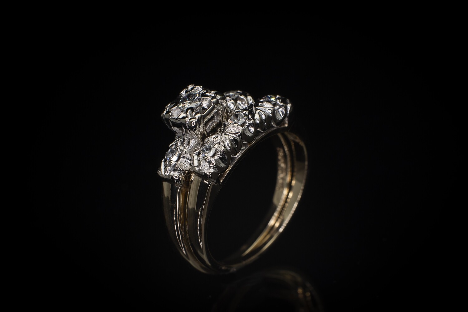 14k Gold Wedding Diamond Set