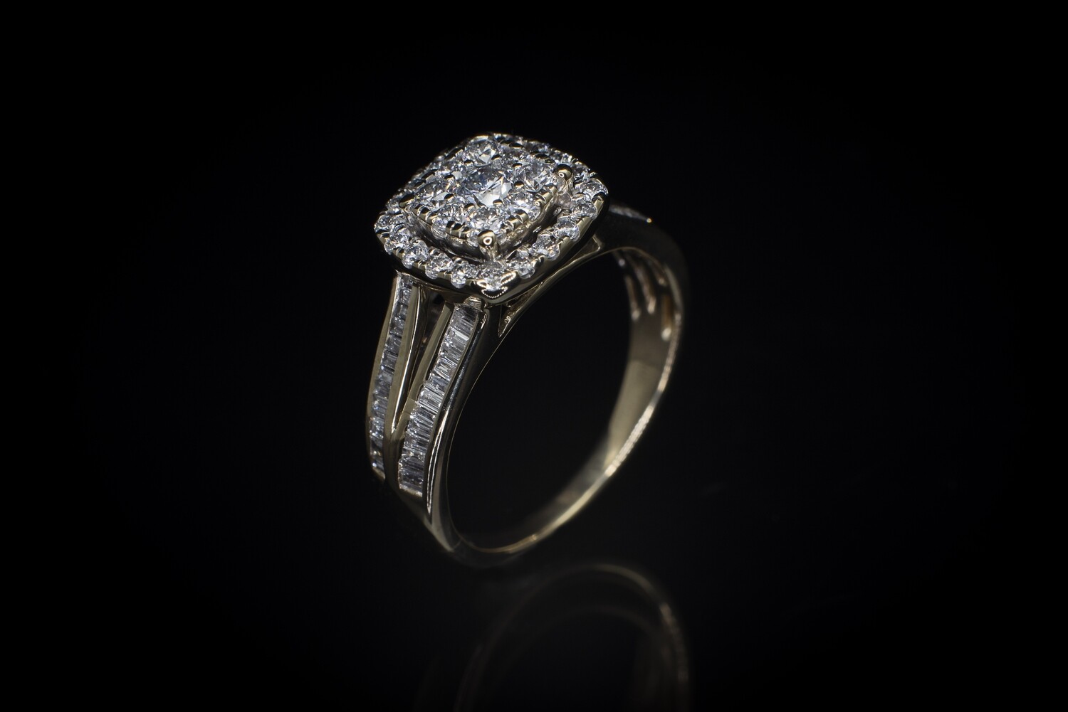 14k Gold Ring with Diamonds