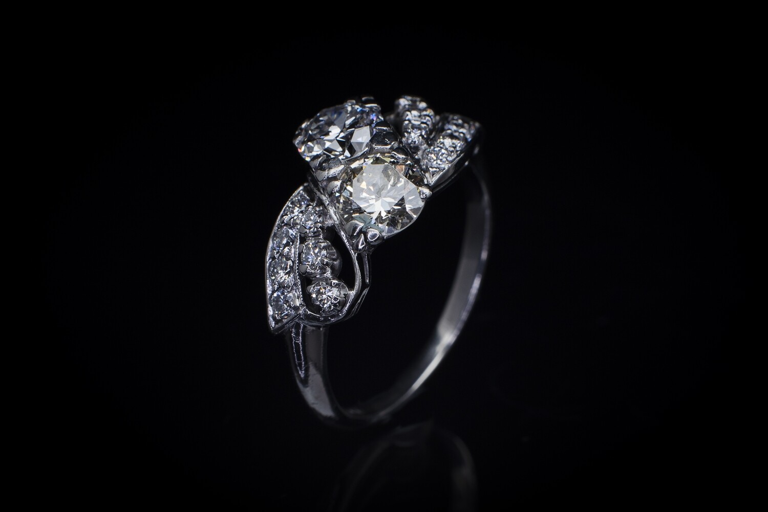 Platinum Dual Diamond Ring