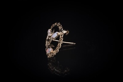 14K Gold Brooch with Opals