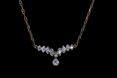 14k Gold Necklace with Diamonds
