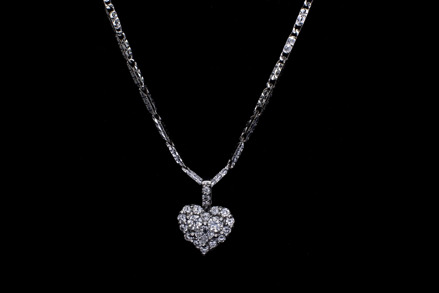 White Gold Drop Necklace