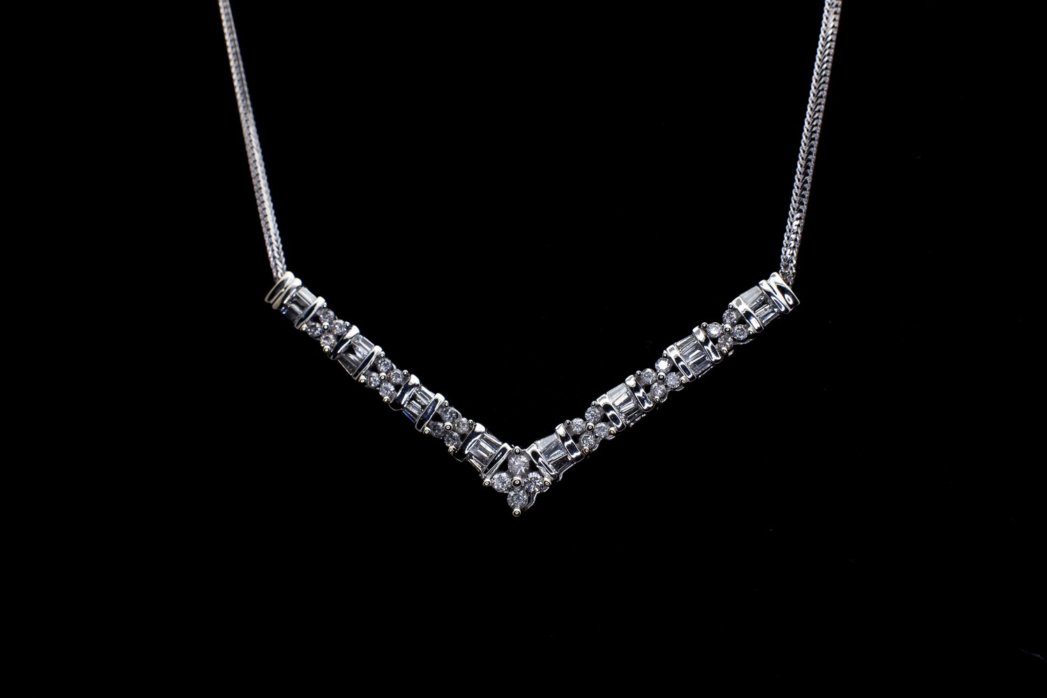 14k Gold Necklace with Diamonds