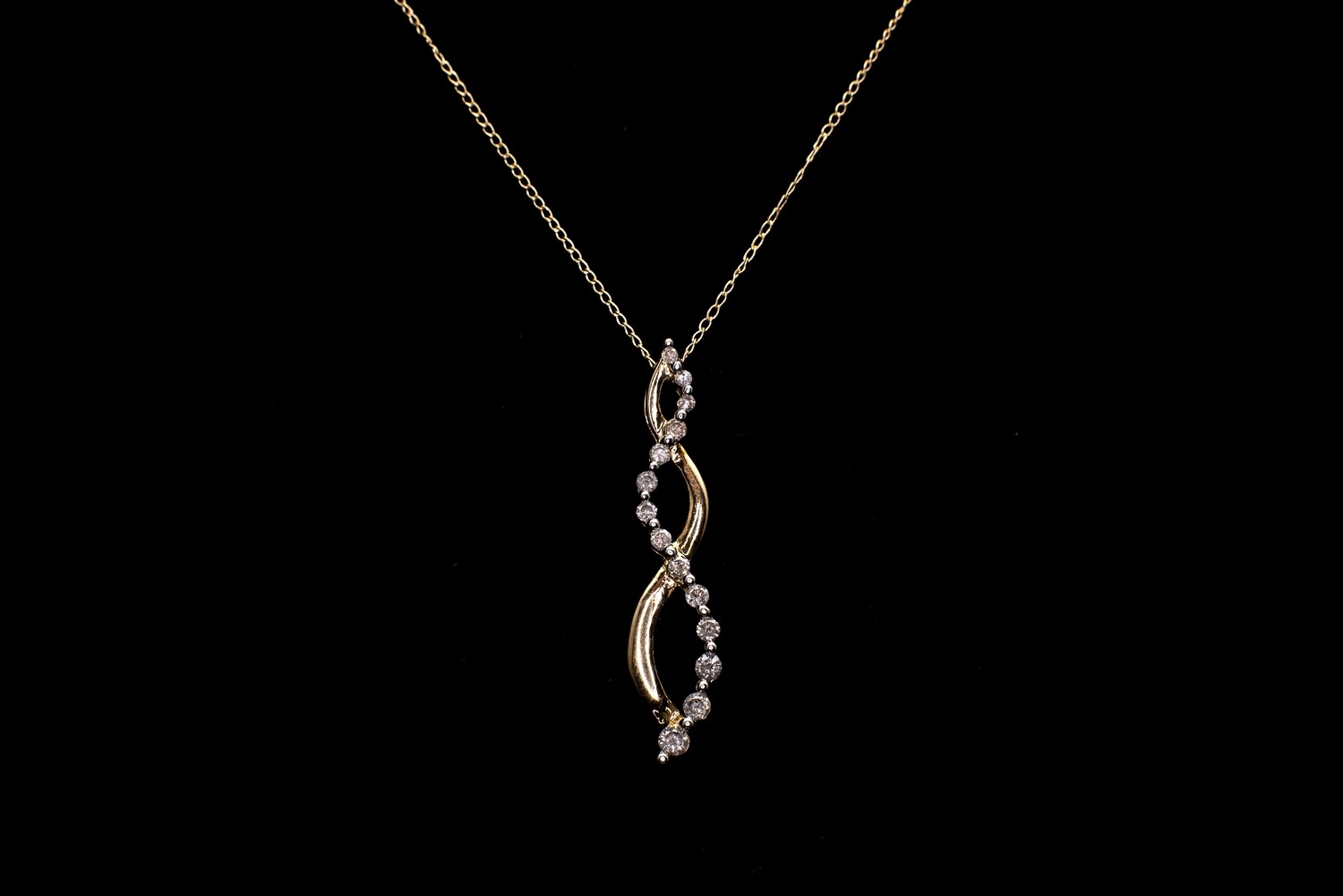 10k Gold Pendant with Diamonds
