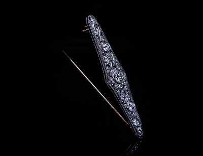Vintage Platinum Diamond Brooch