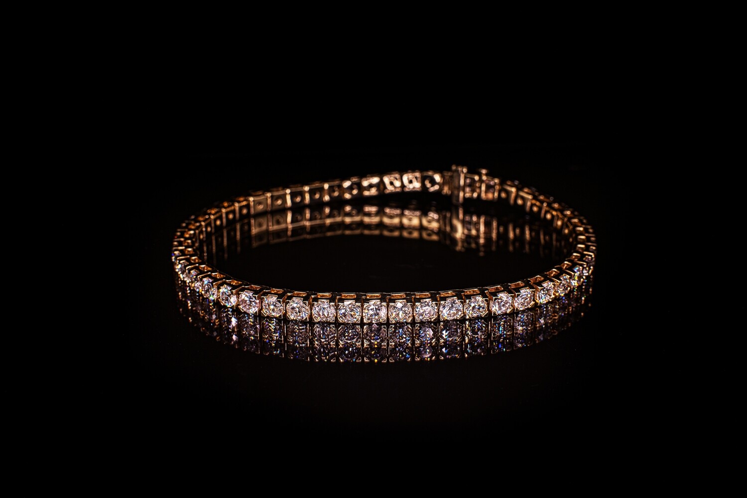 Yellow Gold Diamond Tennis Bracelet