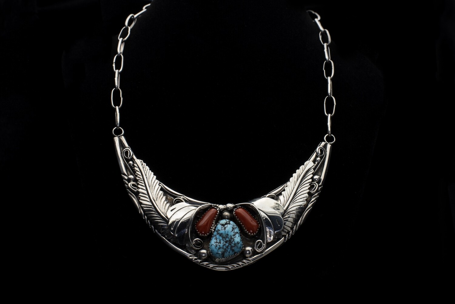 Silver Necklace with Gemstones