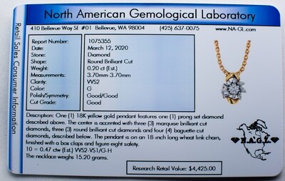 18k Gold Necklace with Diamonds