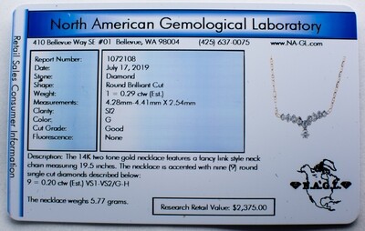 14k Two-Tone Diamond Necklace