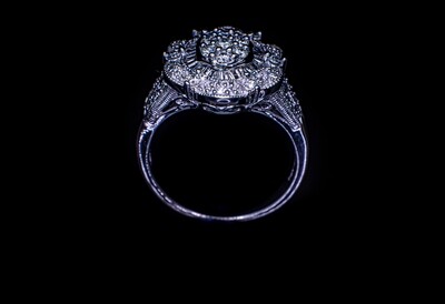 Round and Baguette Cut Diamond Ring