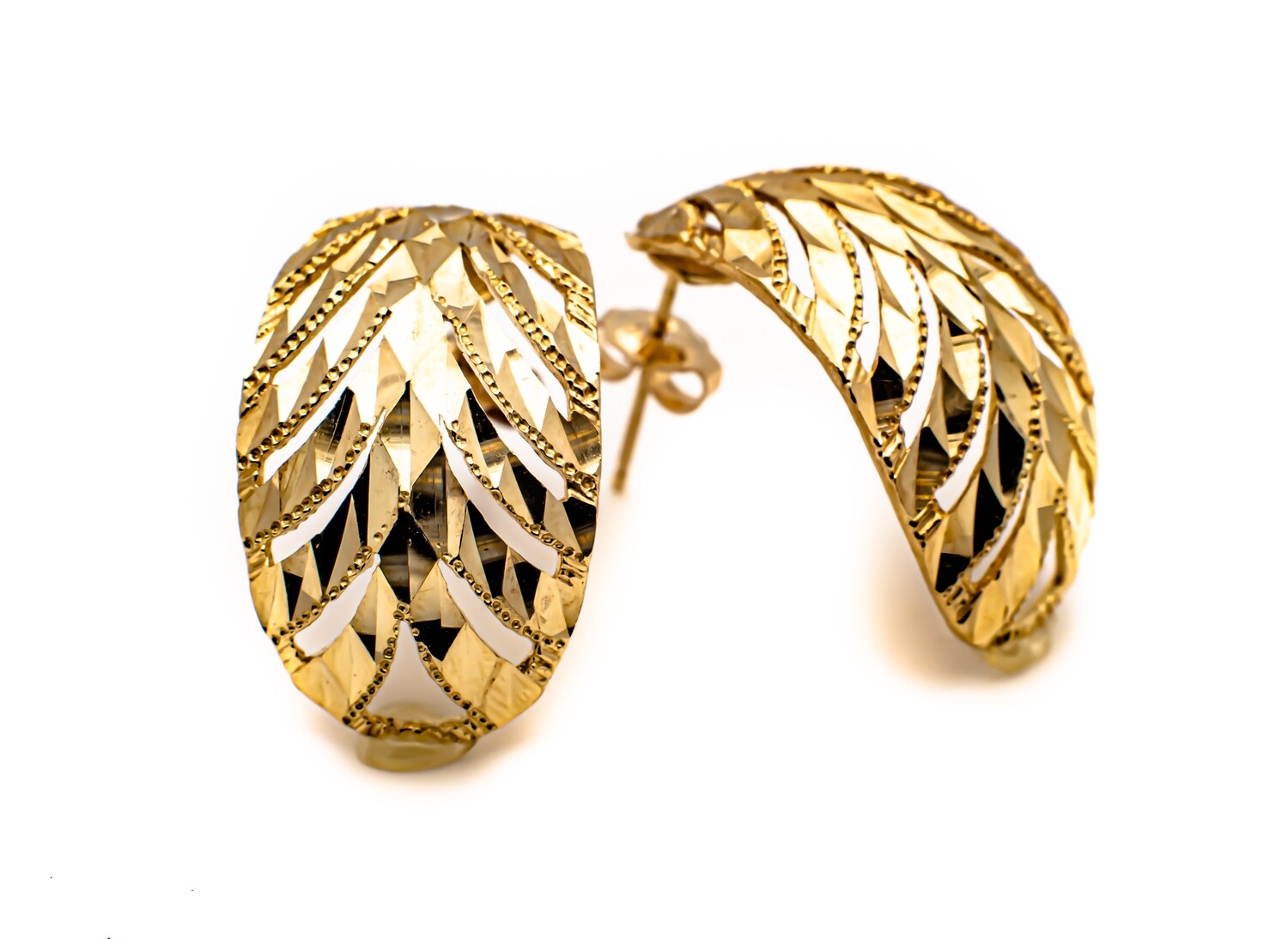 14k Gold Earrings with Gemstones